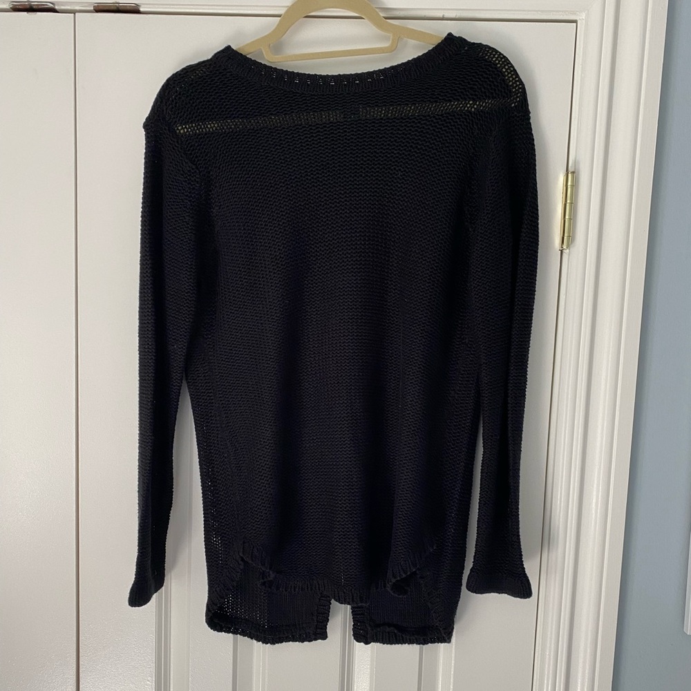 Aqua- Black Knjt Sweater